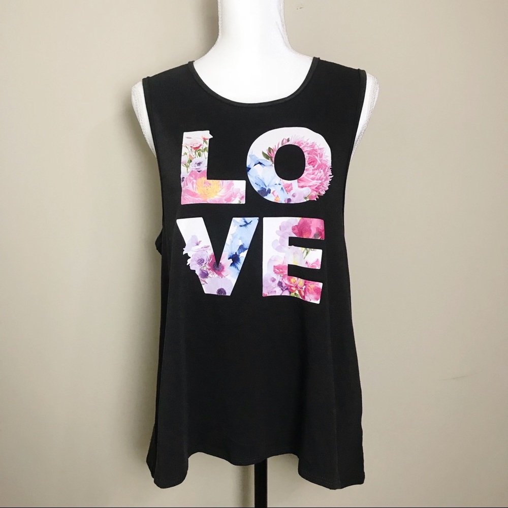 🆕 Chaser Vintage Floral Love Graphic Tank